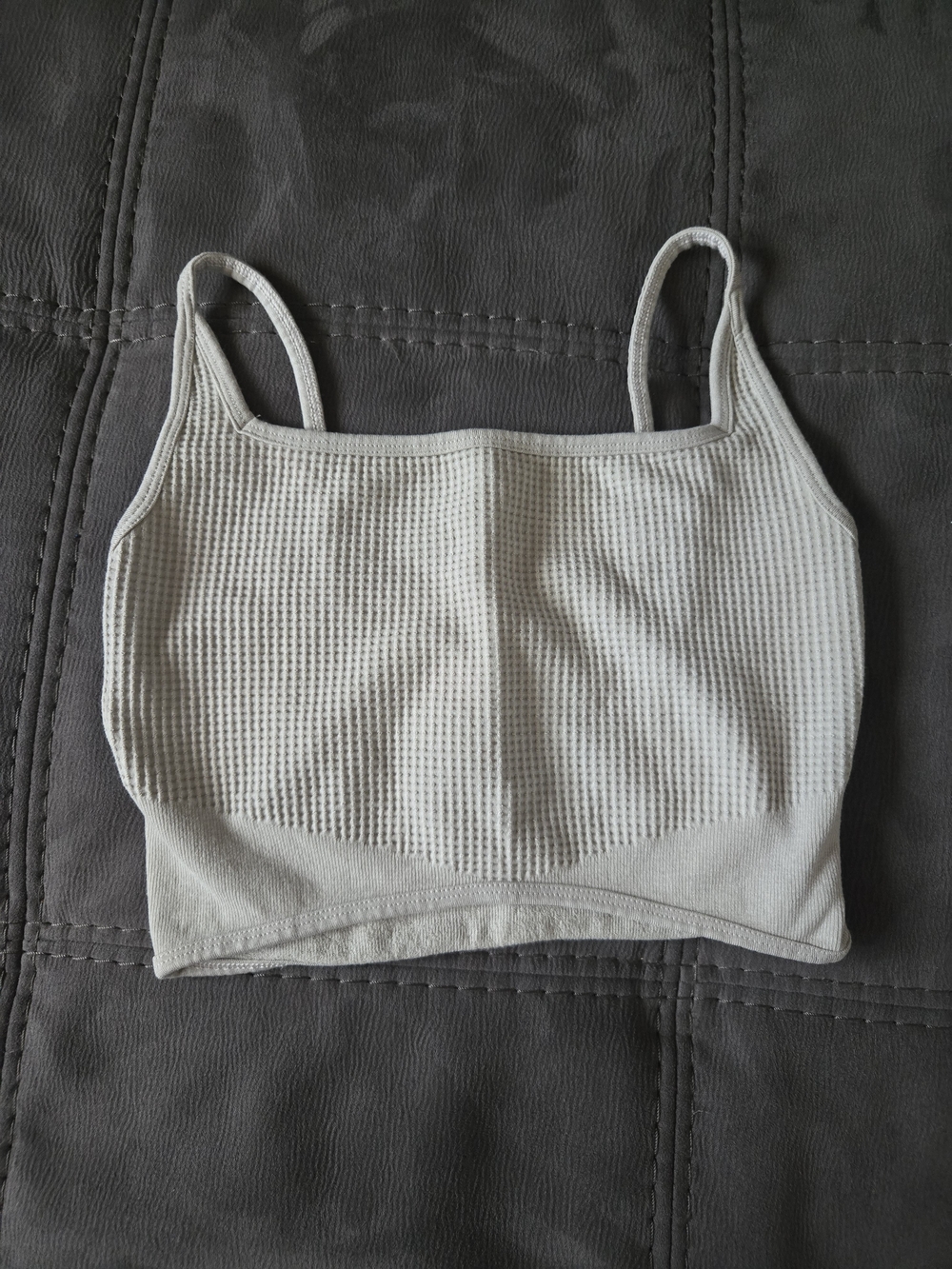 Gymshark Waffle-Knit Bralette - Cream